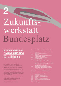 Zukunftswerkstatt Bundesplatz | Programm der zweiten Werkstatt © Eleonore Harmel