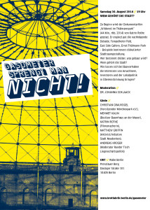 2014-08-30 Flyer: Wem gehört die Stadt