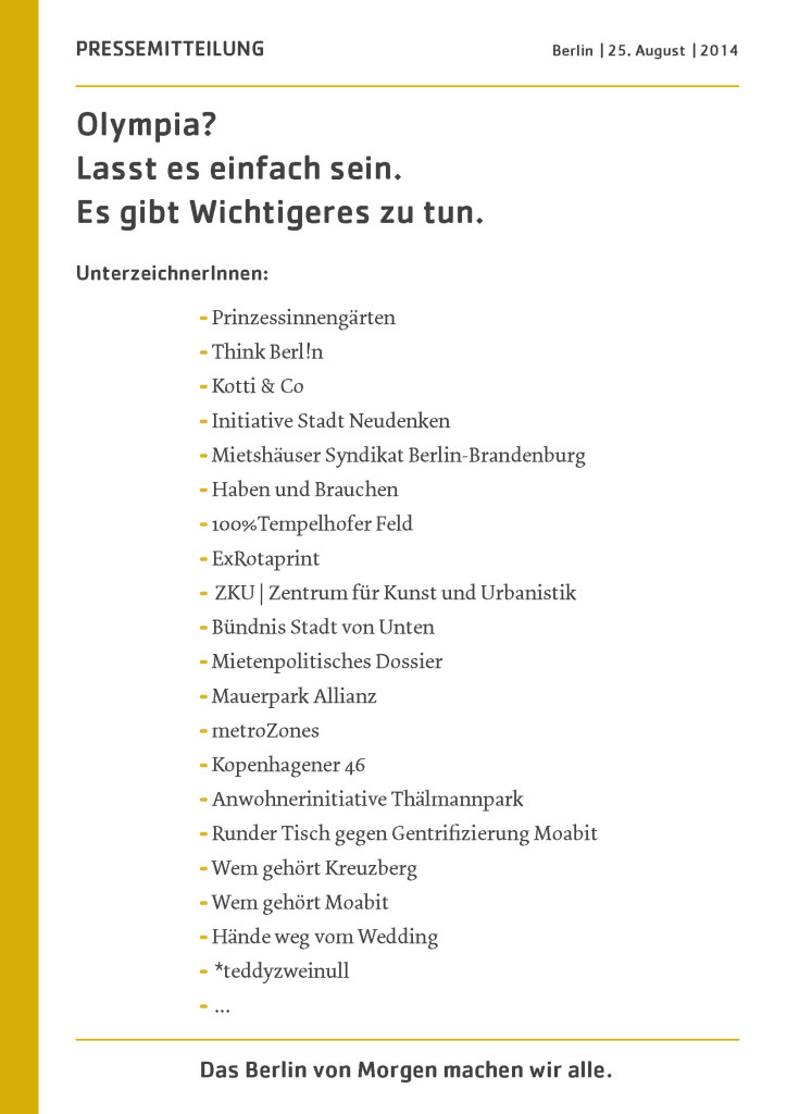 Pressemitteilung Olympia 2014-08-25