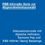 RBB Inforadio Diskussion zur Gestaltung öffentlicher Räume